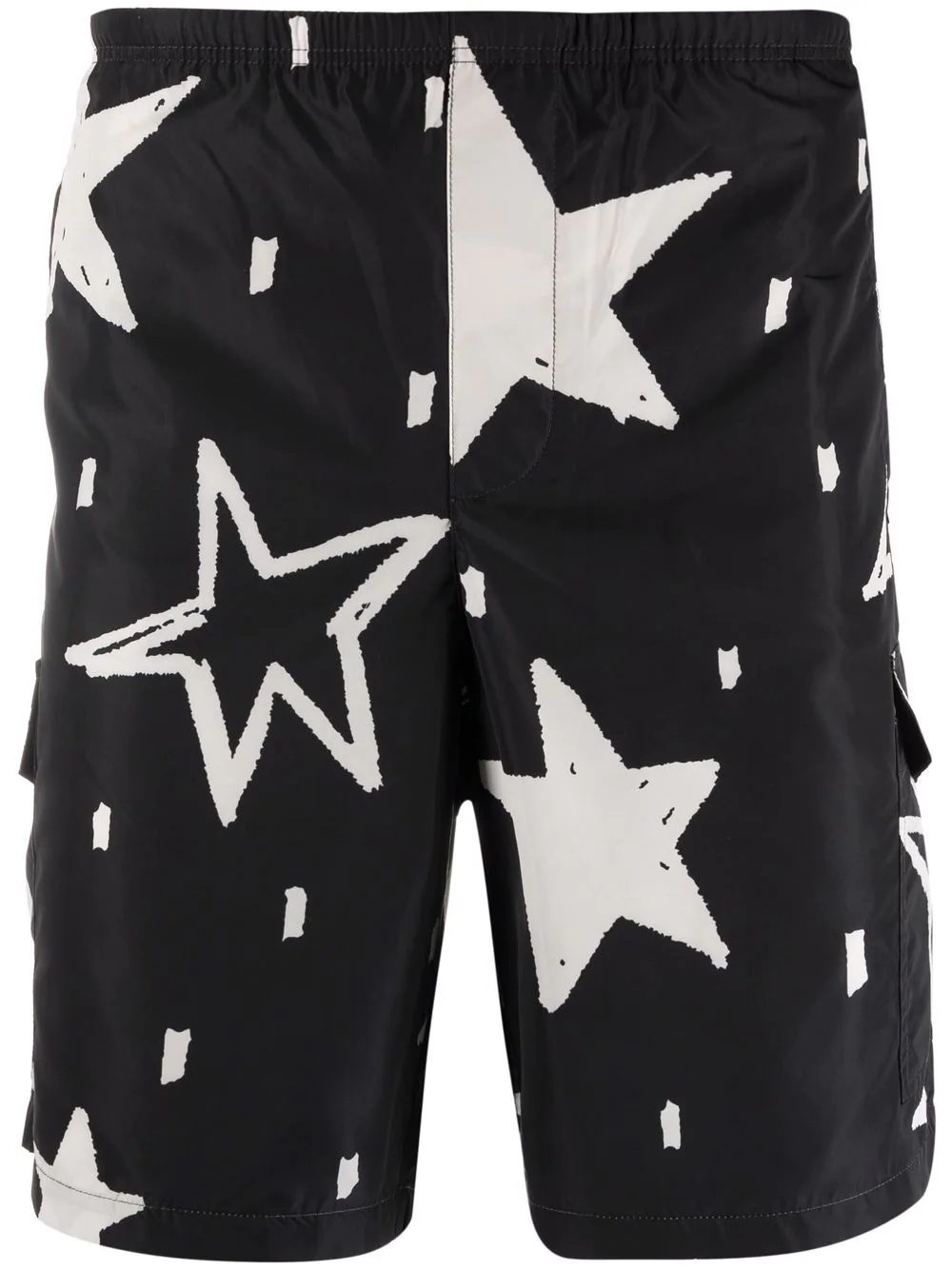 stars-print swim shorts - 1