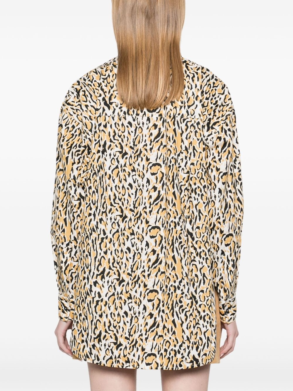 leopard-print shirt - 4
