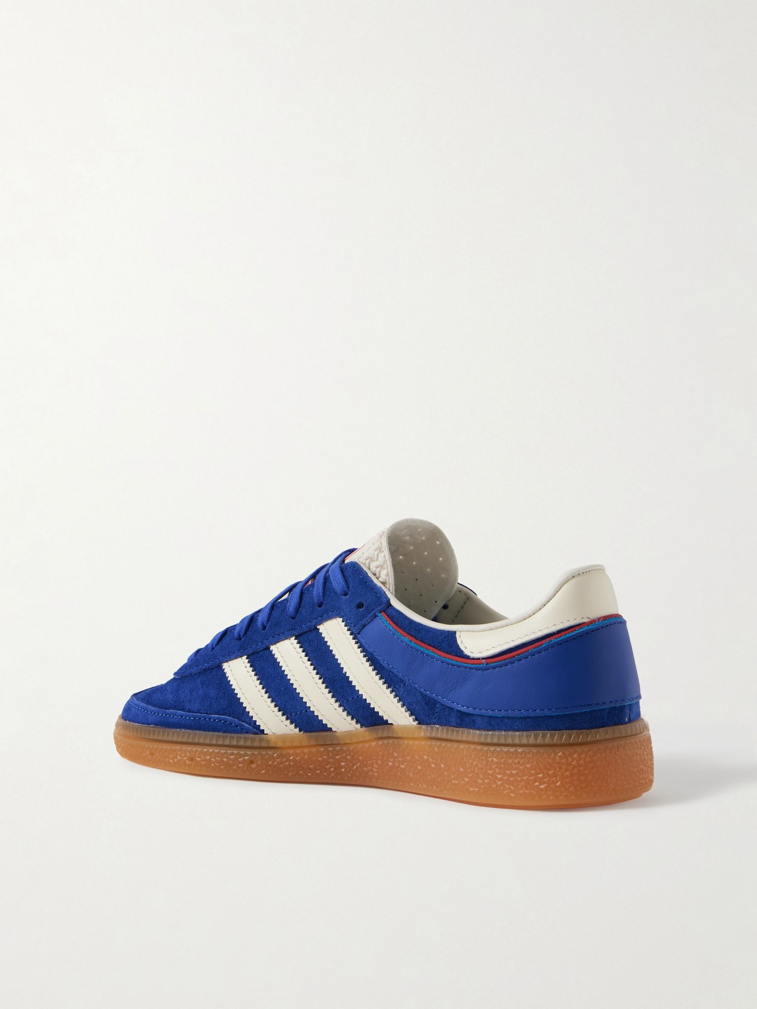 Handball Cup Spezial rubber-trimmed suede and leather sneakers Royal blue - 3