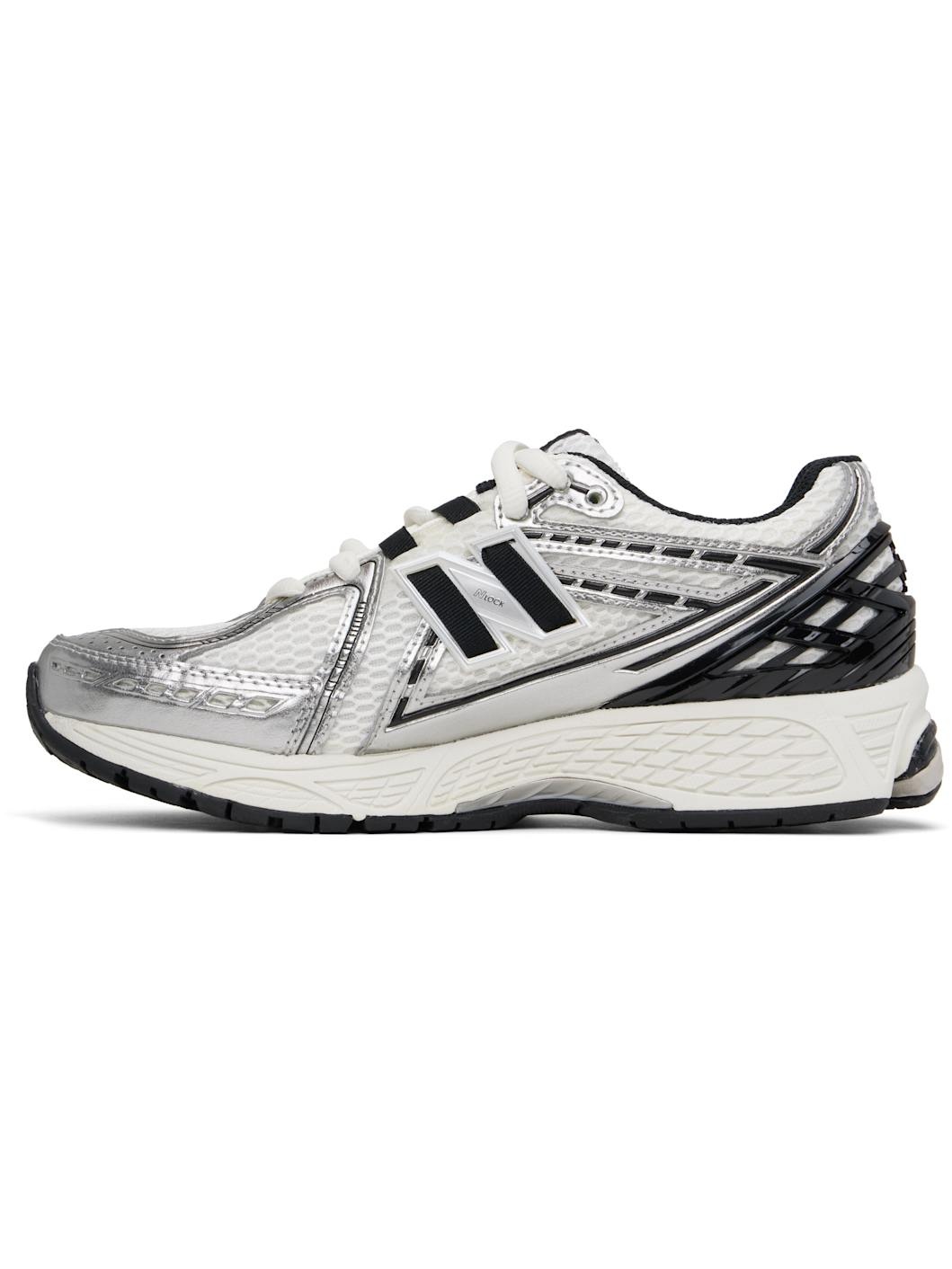 White & Silver 1906R Sneakers - 3