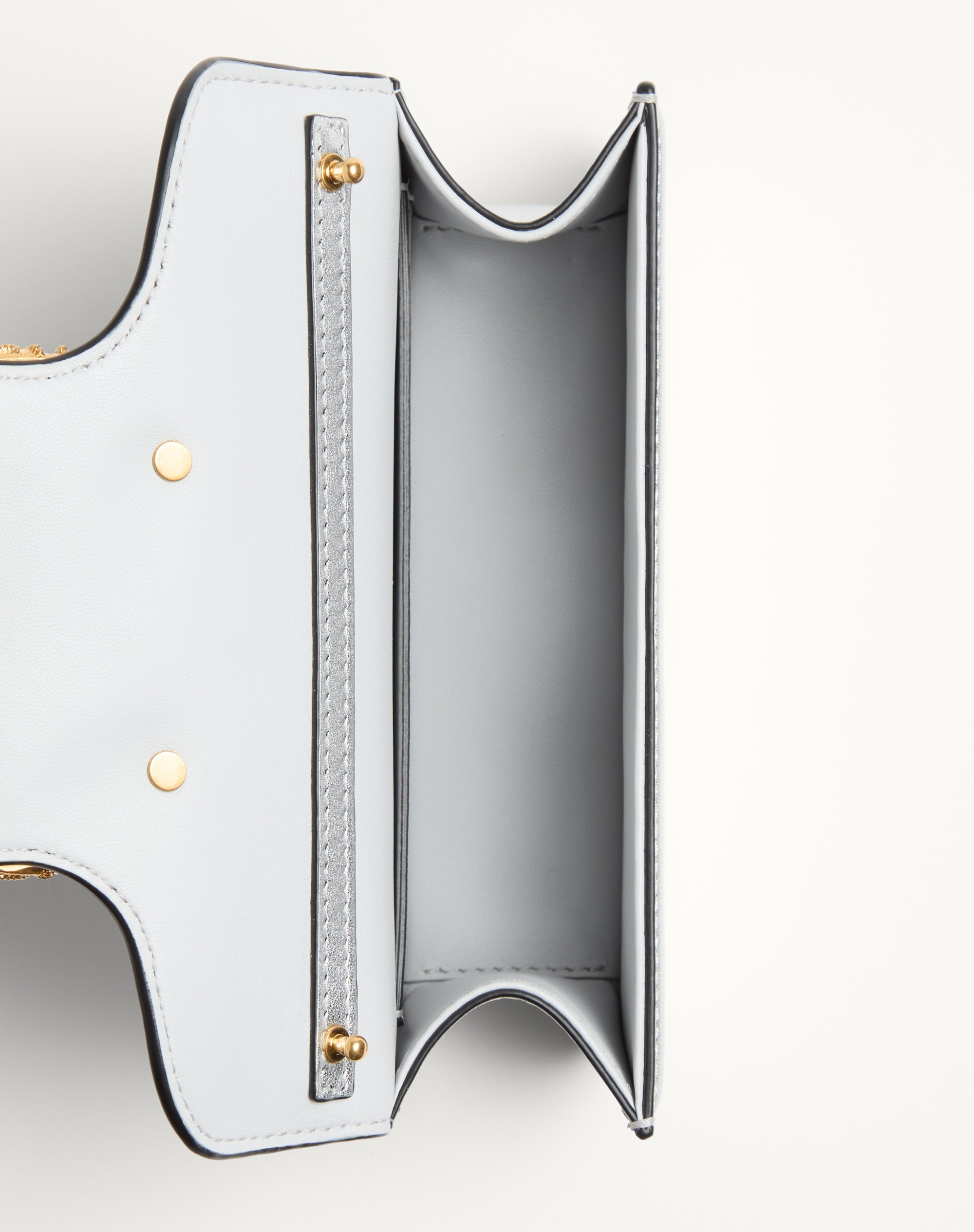 VALENTINO GARAVANI LOCÒ SMALL SHOULDER BAG IN LAMINATED CALFSKIN WITH JEWEL LOGO - 5