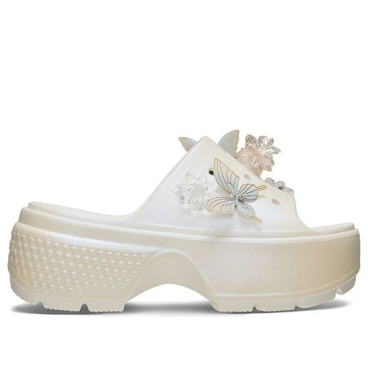 (WMNS) Crocs Stomp Slides 'White' 210180-100 - 2