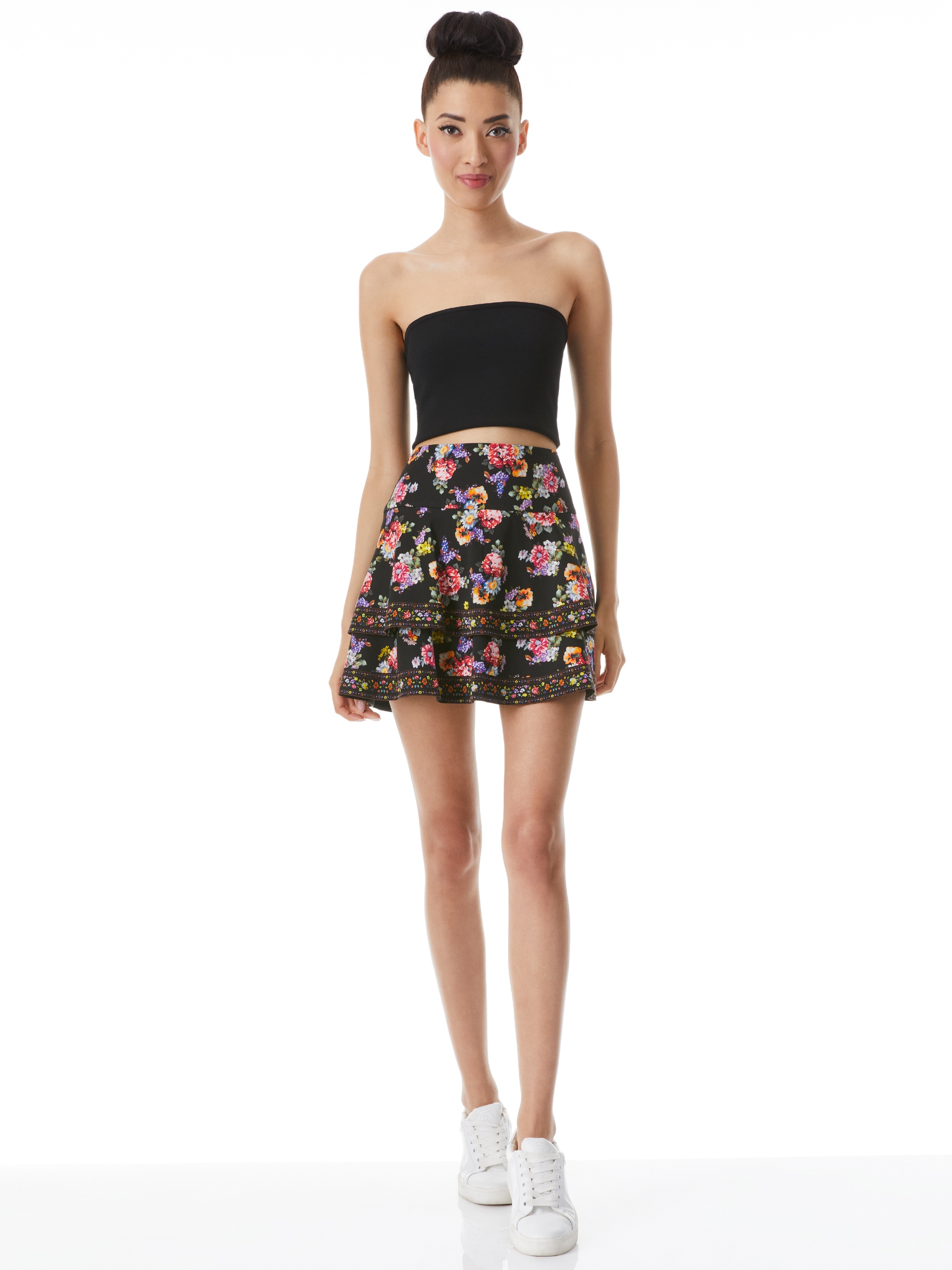 MARVIS TIERED RUFFLE MINI SKIRT - 4