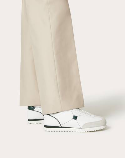 Valentino STUD AROUND LOW-TOP CALFSKIN AND NAPPA LEATHER SNEAKER outlook