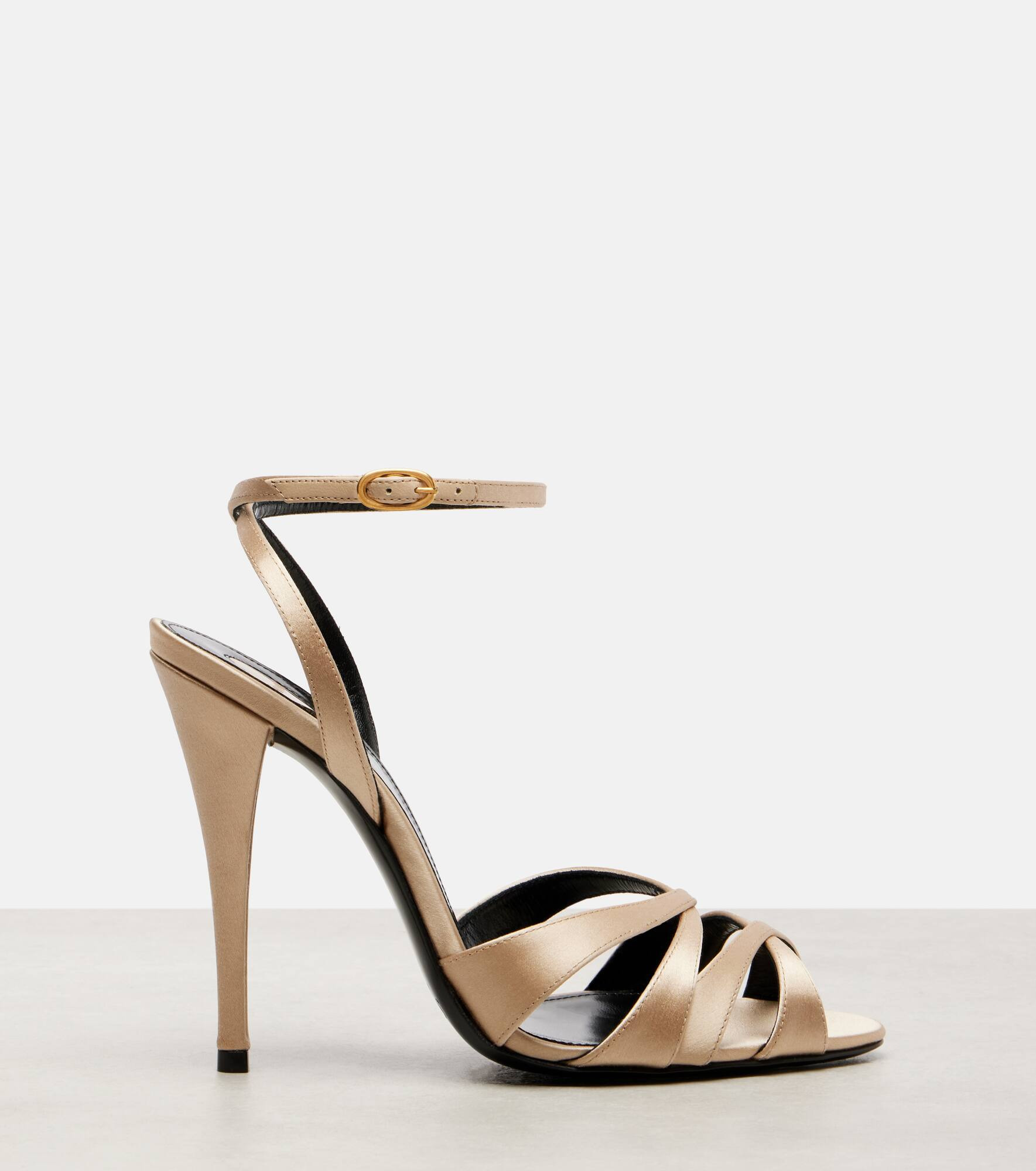 Chandelle 110 crêpe satin sandals - 4