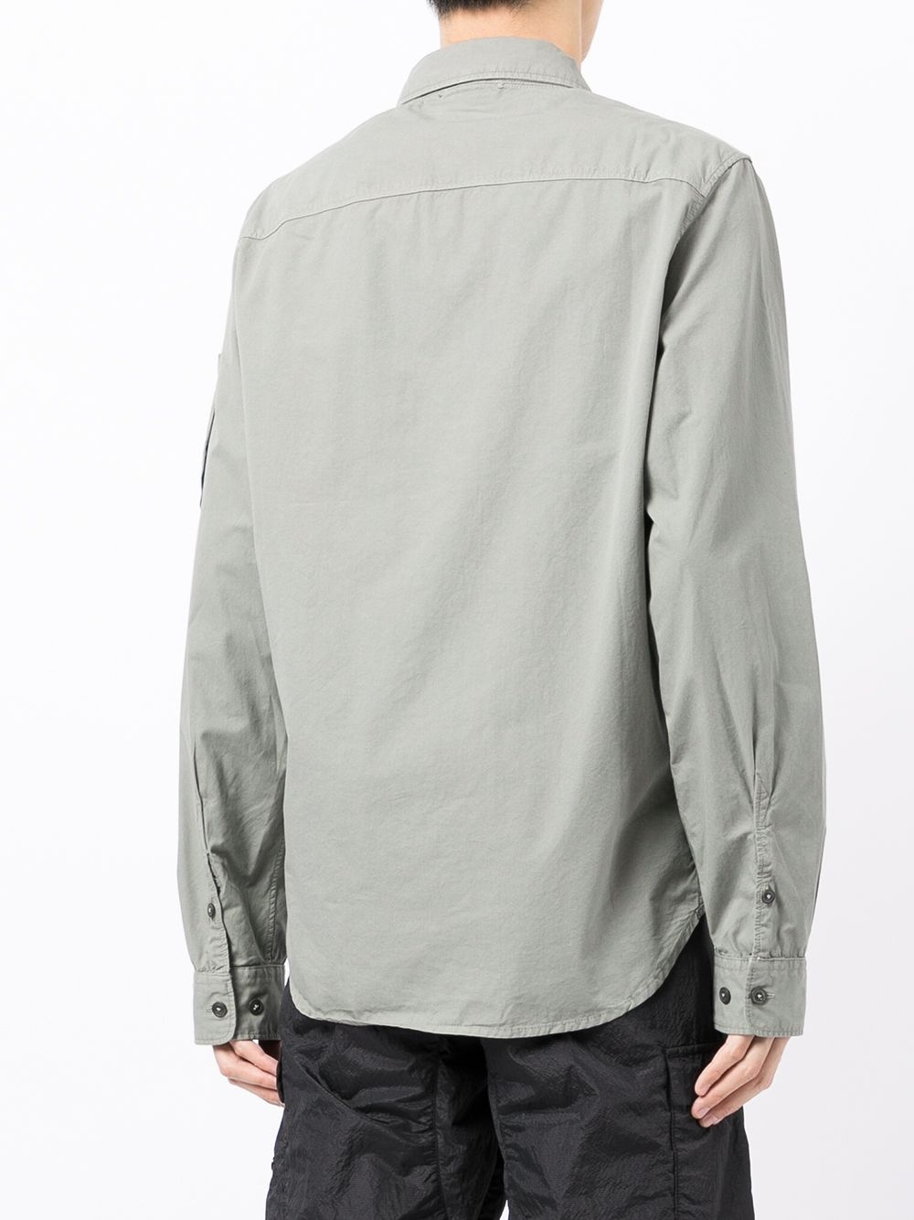 logo-patch zipped cargo shirt - 4