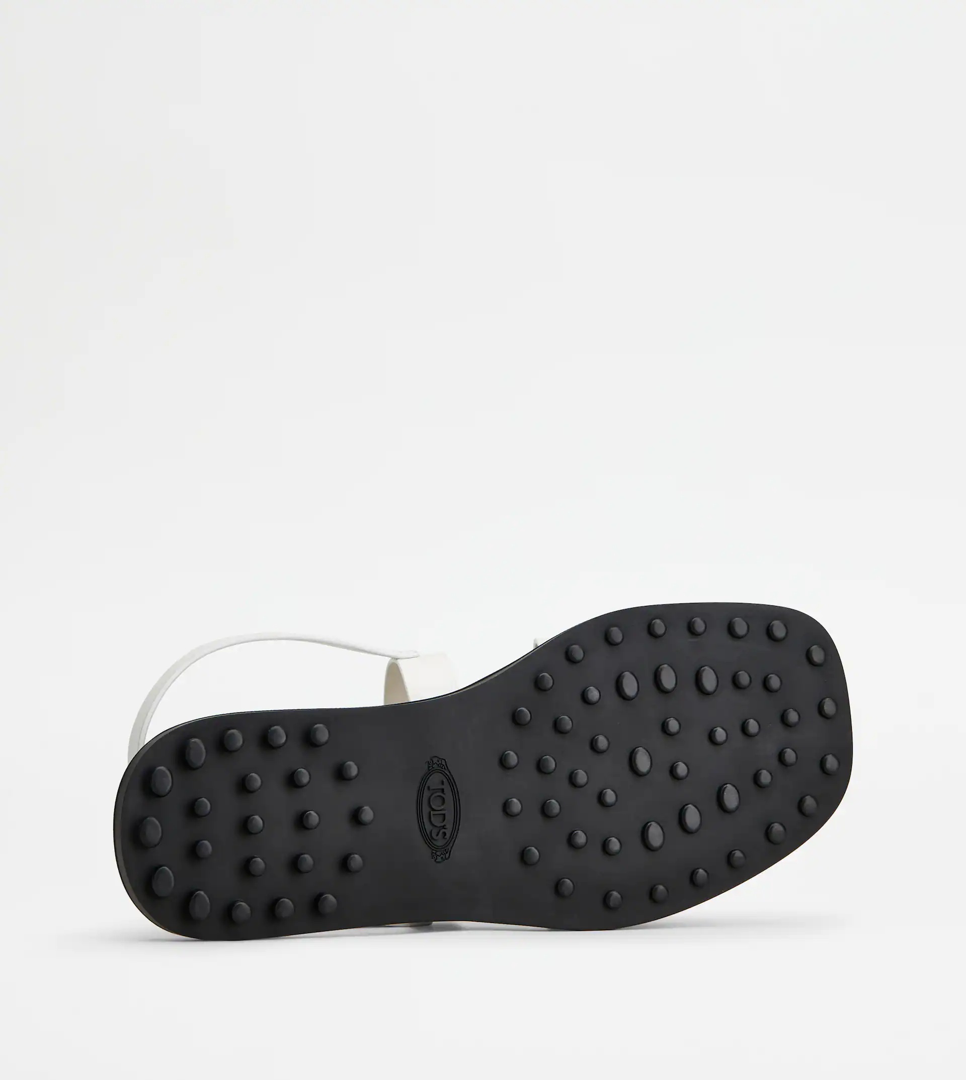 SANDALS IN LEATHER - WHITE - 4