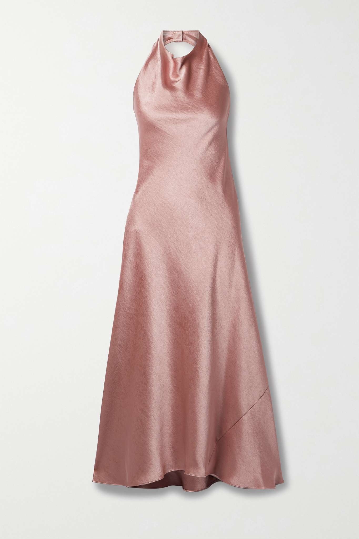 Open-back recycled-satin maxi dress - 1