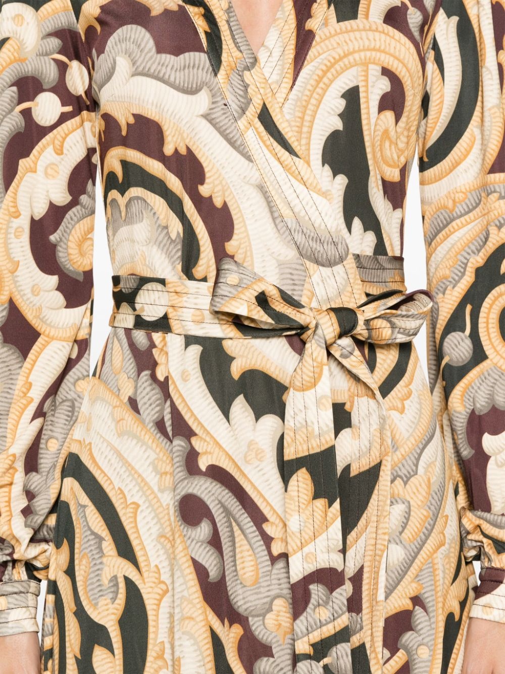 graphic-print wrap dress - 5