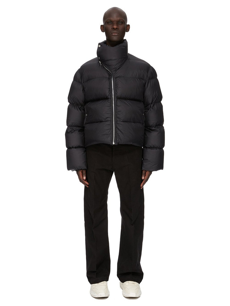 Rick Owens Turtle Cropped Quilted Recycled Shell Down Jacket Black outlook