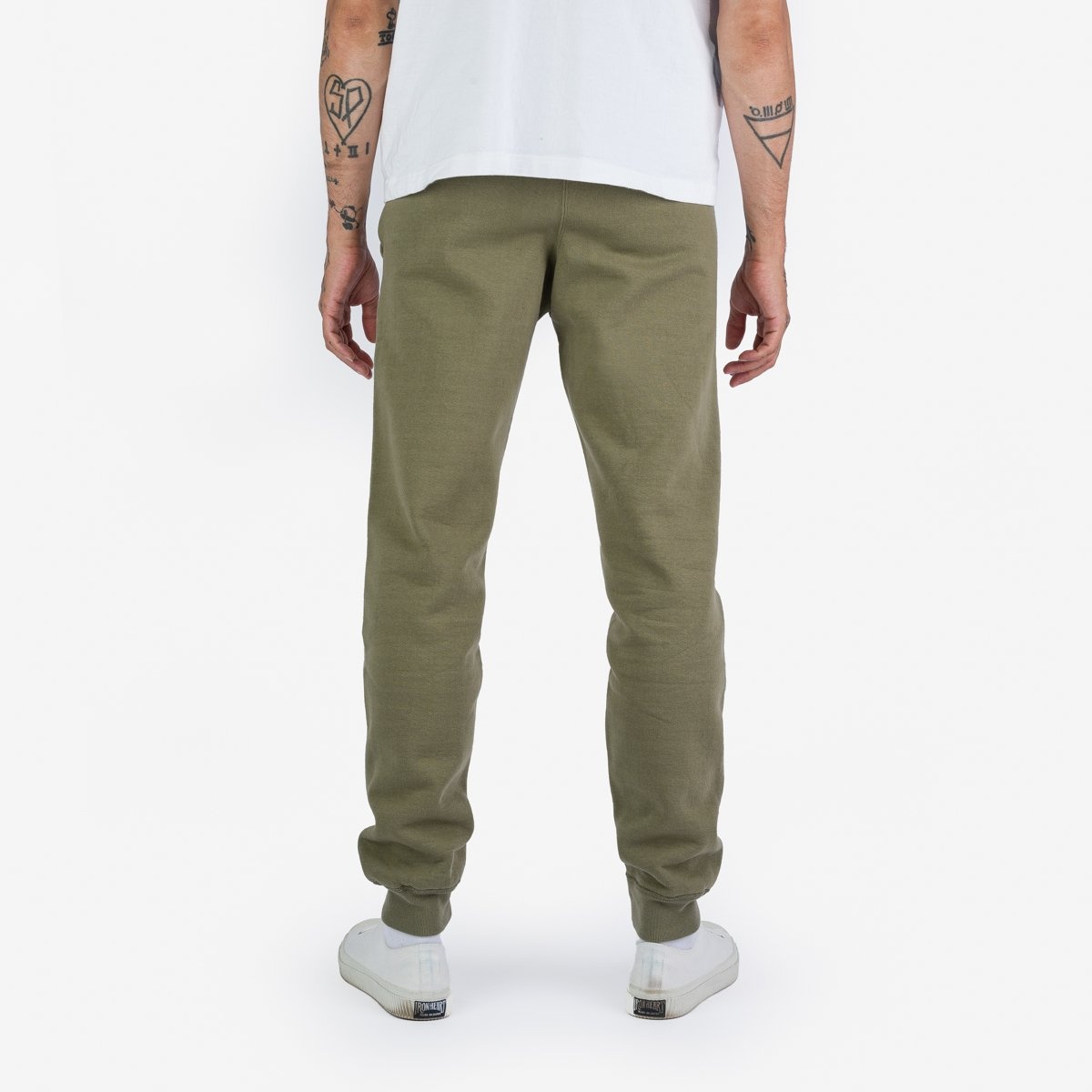 IHSW-70-OLV 14oz Ultra Heavyweight Loopwheel Cotton Sweat Pants - Olive - 3