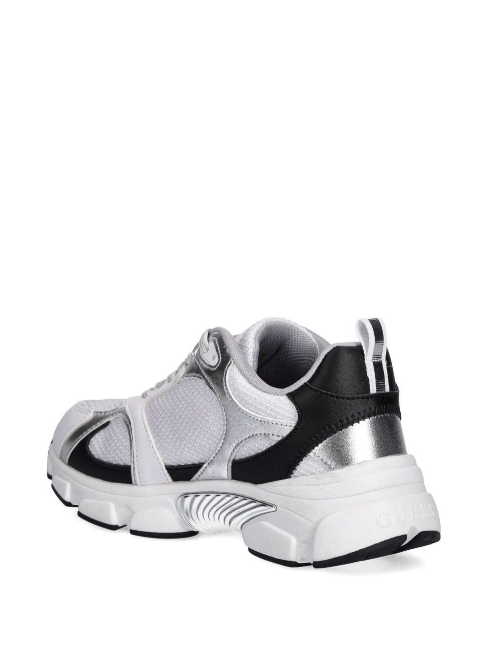 metallic-panelled mesh sneakers - 4