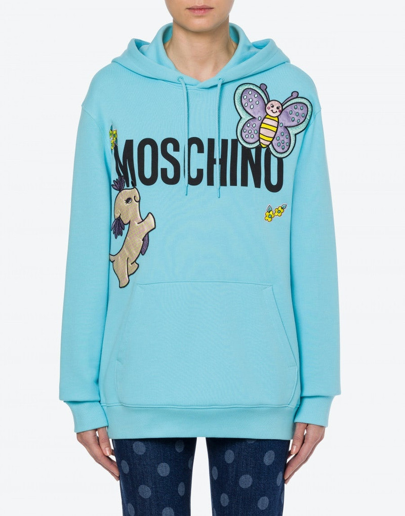 Moschino ANIMALS PATCH HOODIE outlook