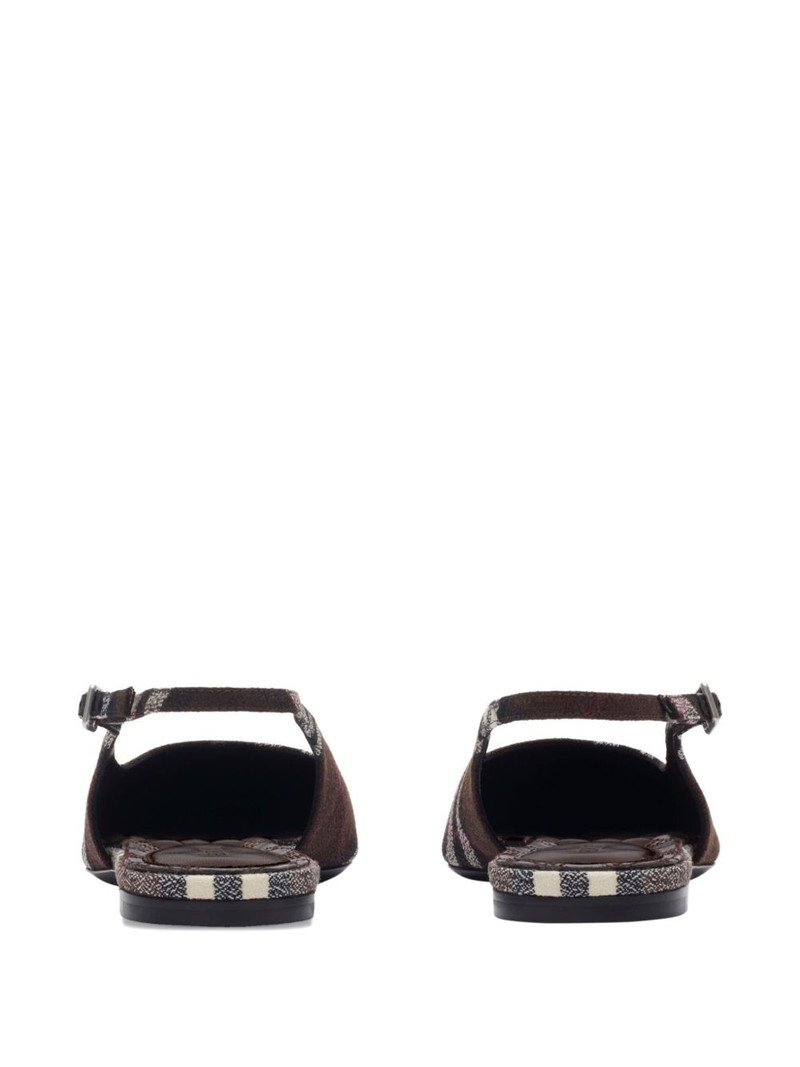 Burberry check slingback flat pumps outlook