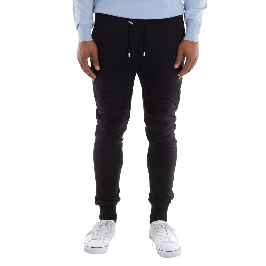 Balmain Flocked Logo Print Joggers - 3