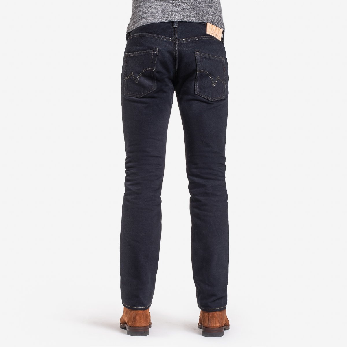 IH-777S-21od 21oz Selvedge Denim Slim Tapered Cut Jeans - Indigo Overdyed  Black