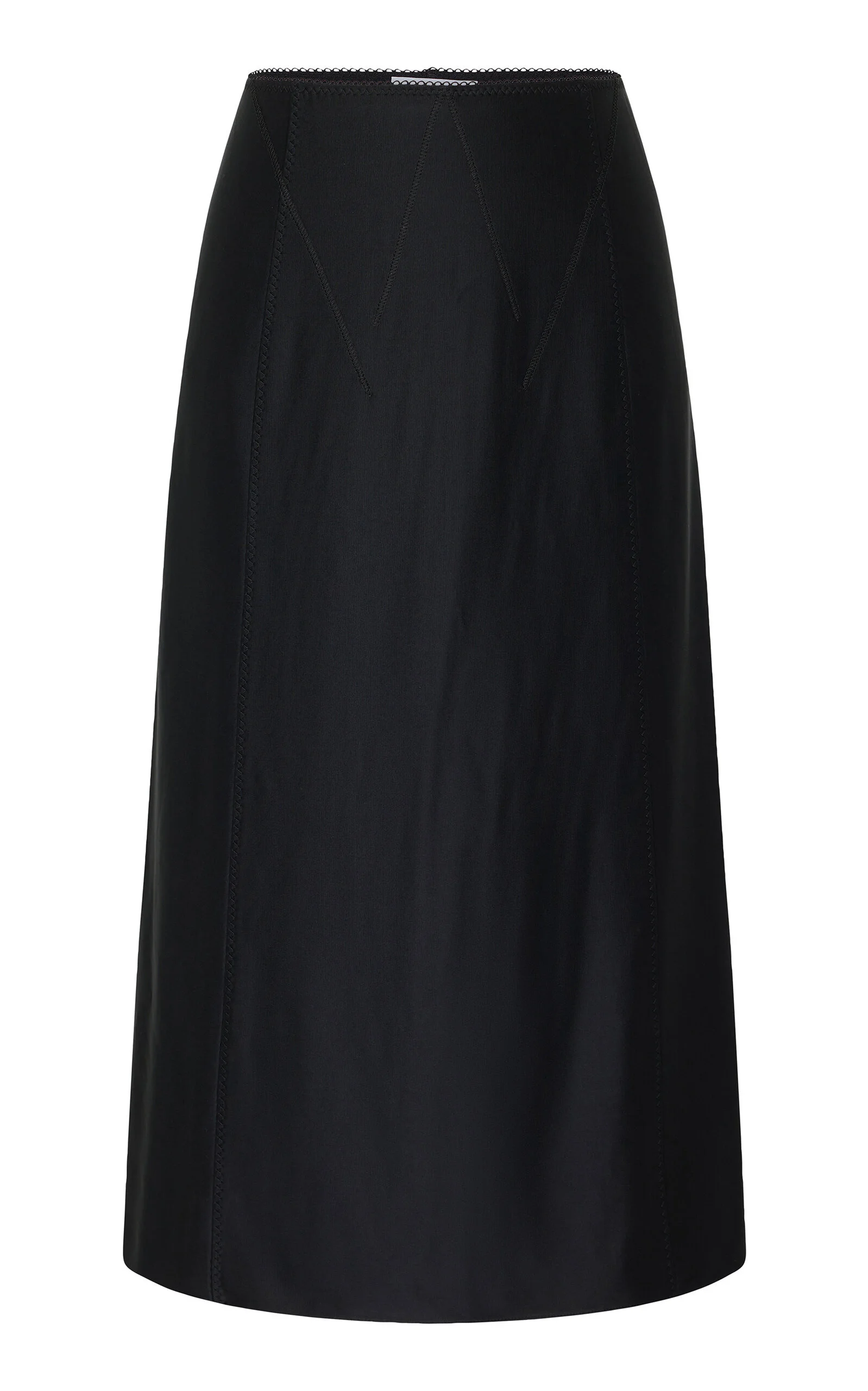 Mid-Rise Midi Skirt black - 1