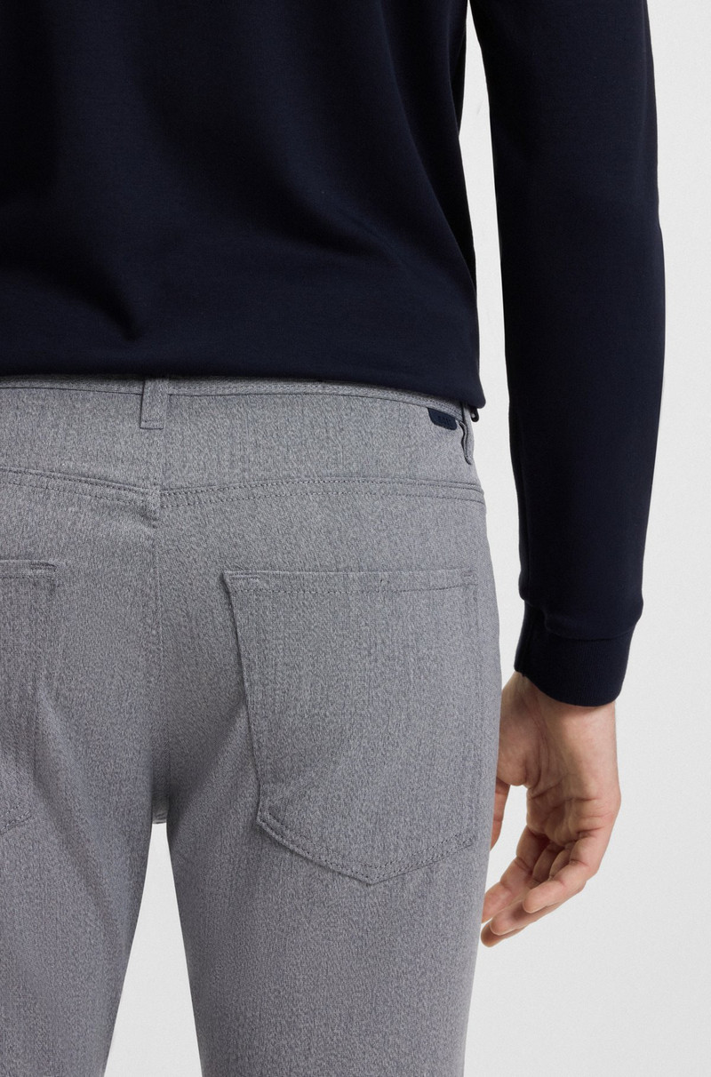 DELAWARE SLIM-FIT TROUSERS IN WRINKLE-RESISTANT DOBBY 5