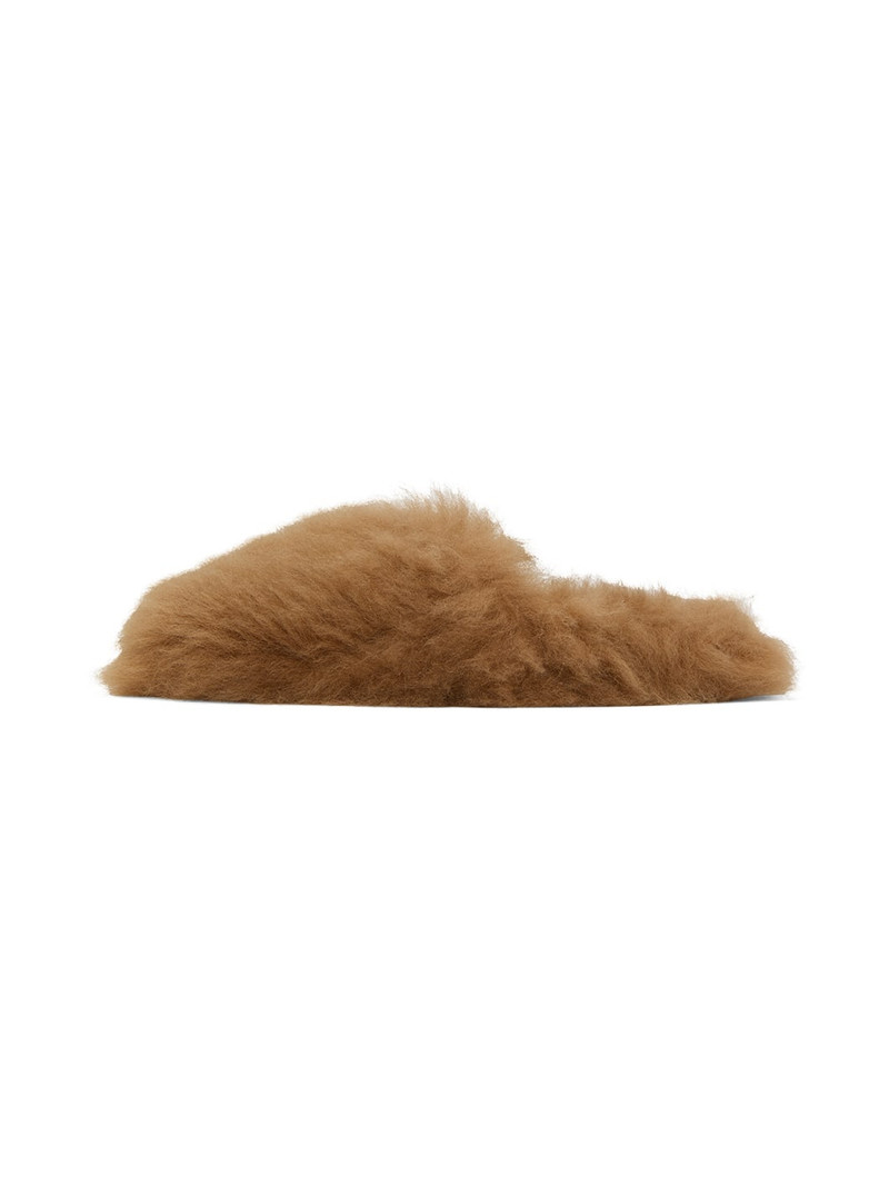 Brown Shearling Slippers 3