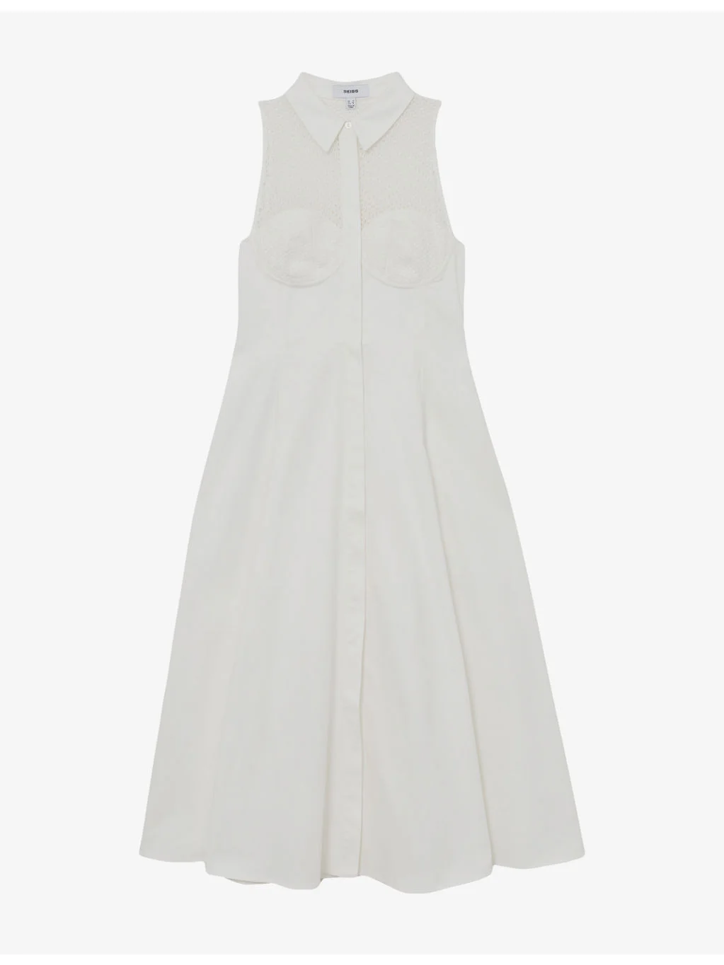 Hera Broderie-Detail Stretch-Cotton Midi Dress - 1