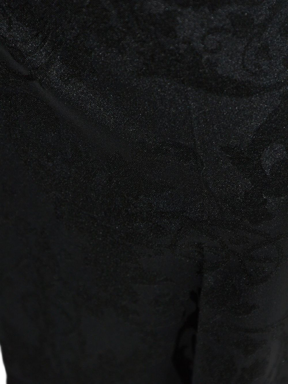 damask-pattern belted trousers - 5