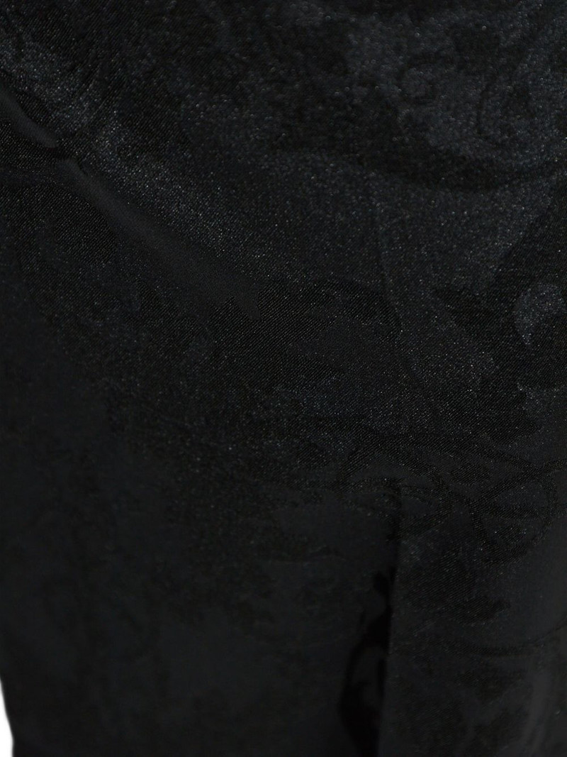 damask-pattern belted trousers 5