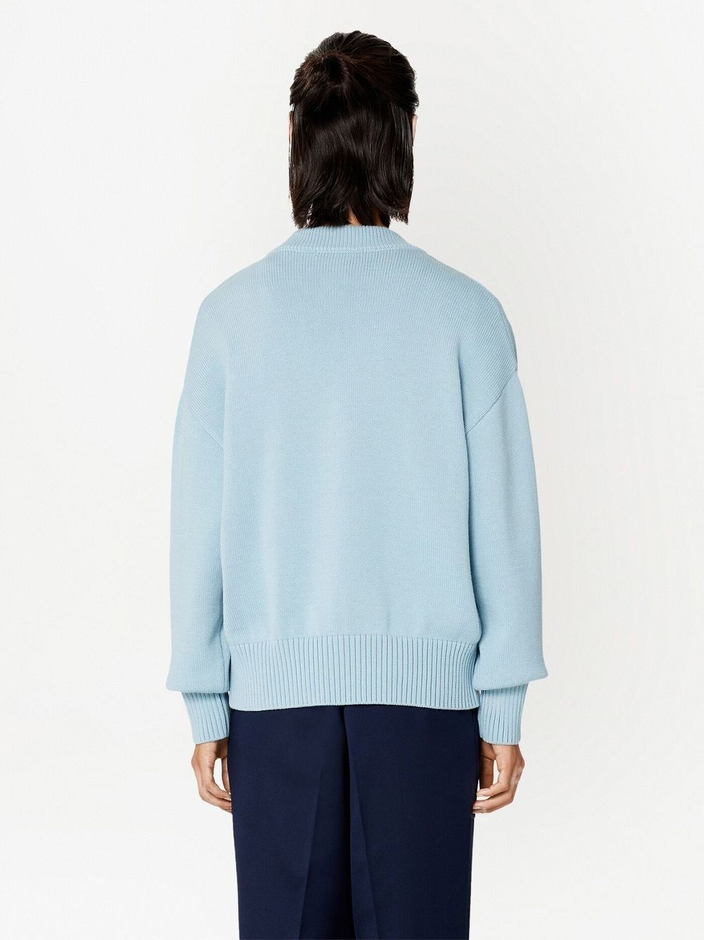 Ami de Coeur intarsia-logo cardigan - 5
