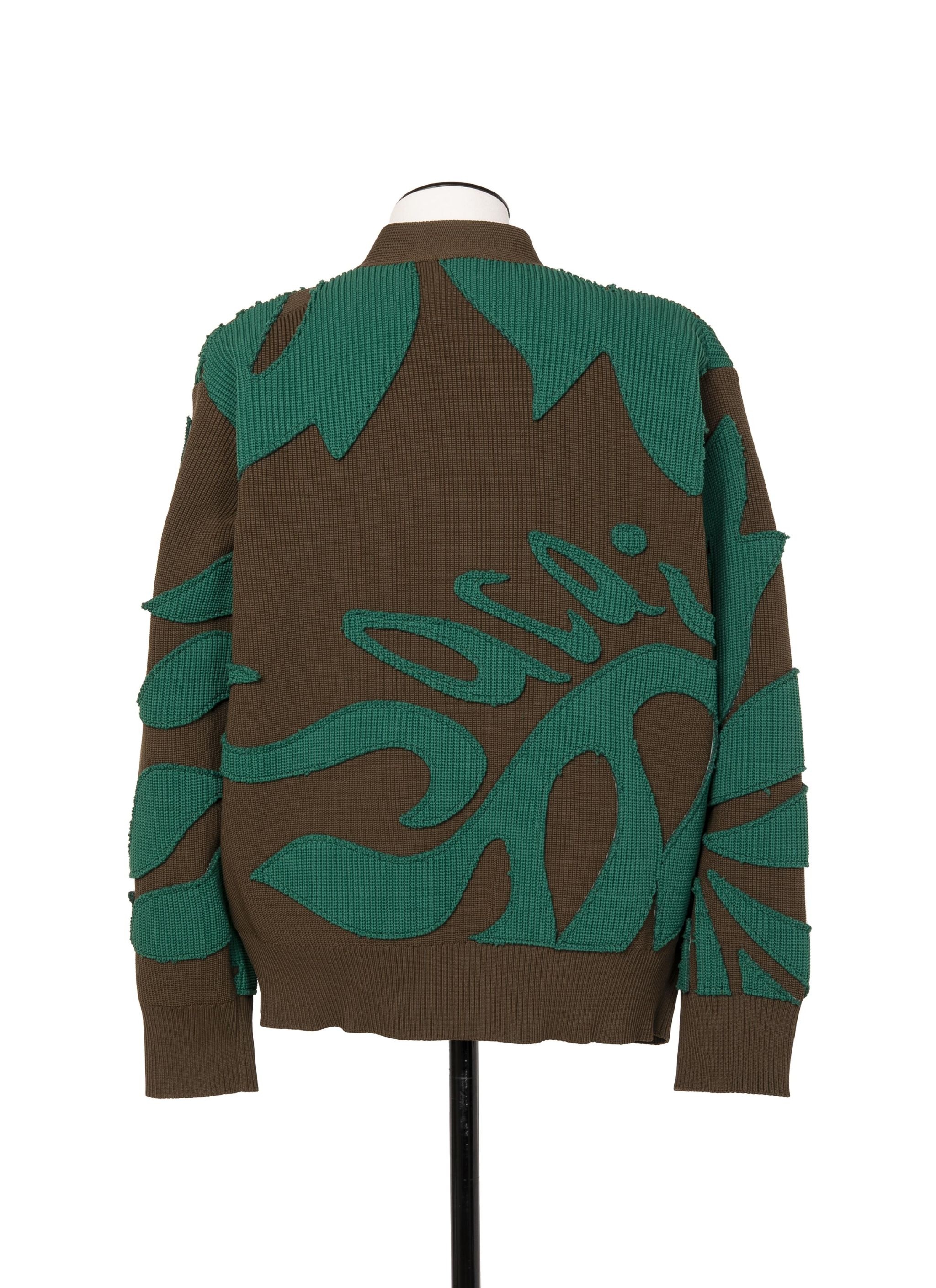 Floral Embroidered Patch Knit Cardigan - 3