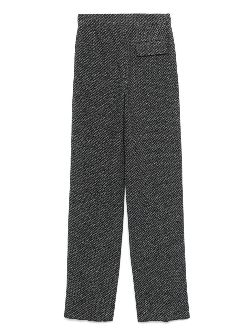 pattern-jacquard trousers - 2
