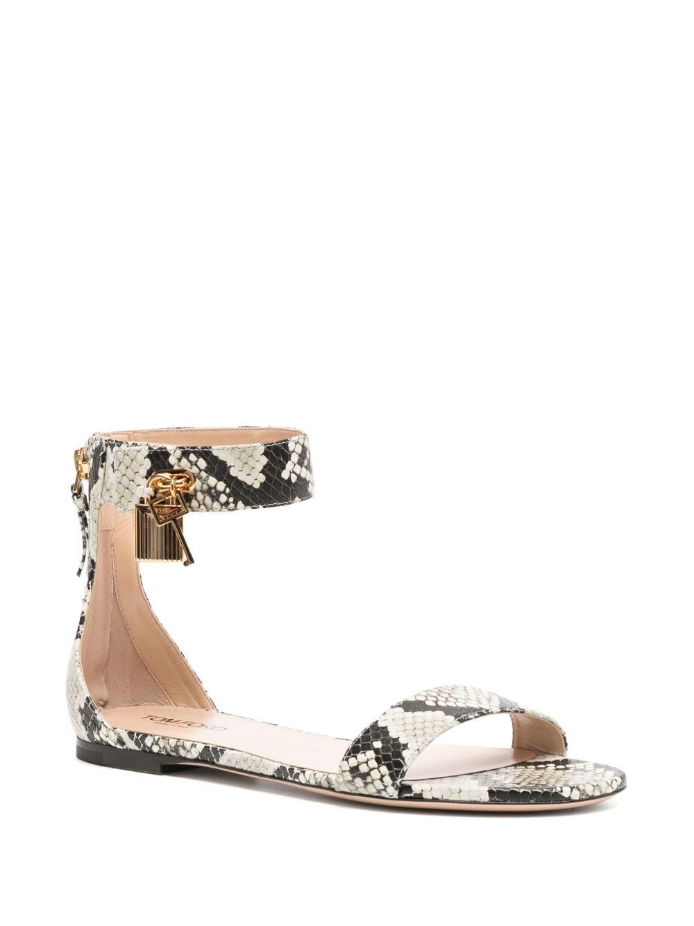 snakeskin-effect sandals - 2