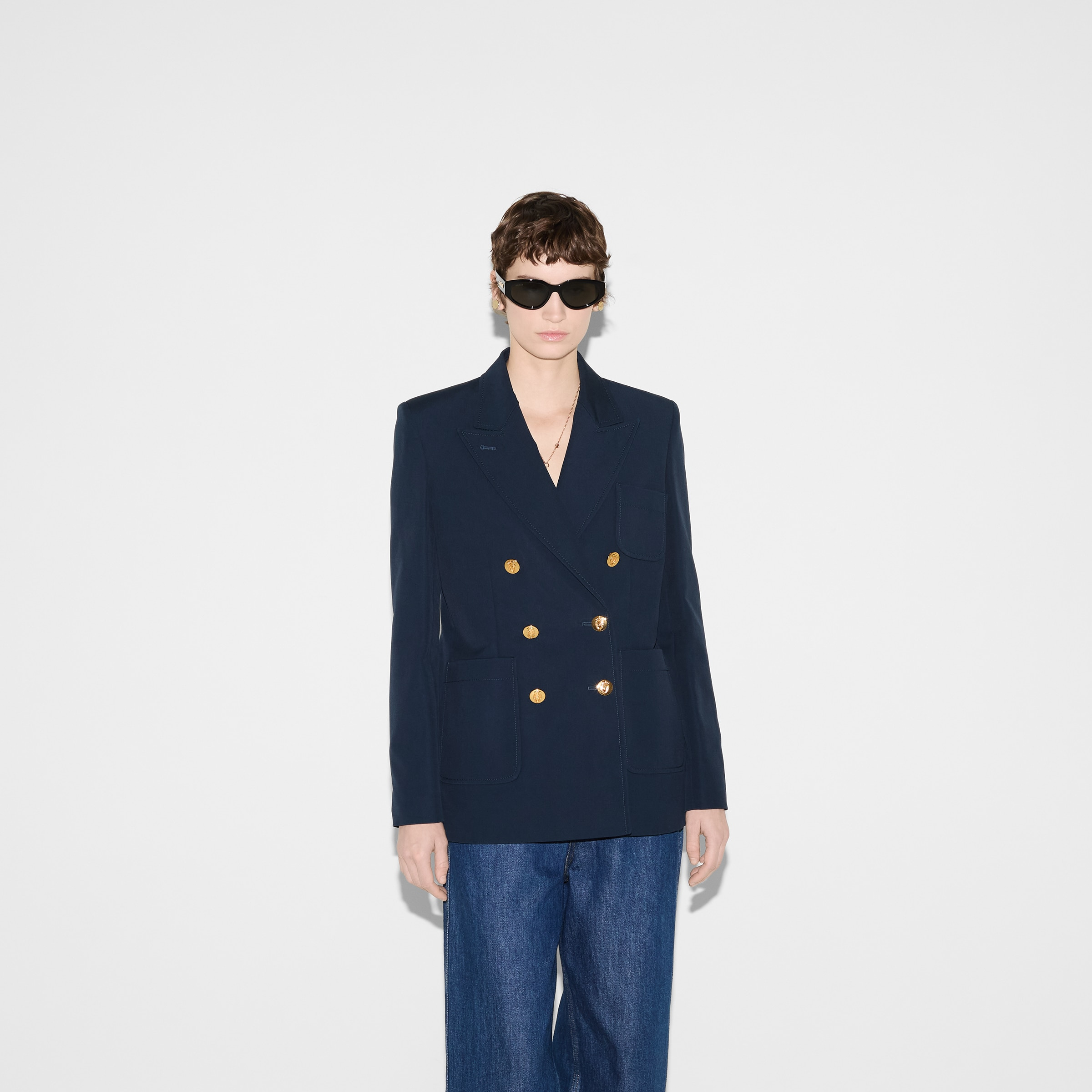 Double-breasted cotton jacket - 3