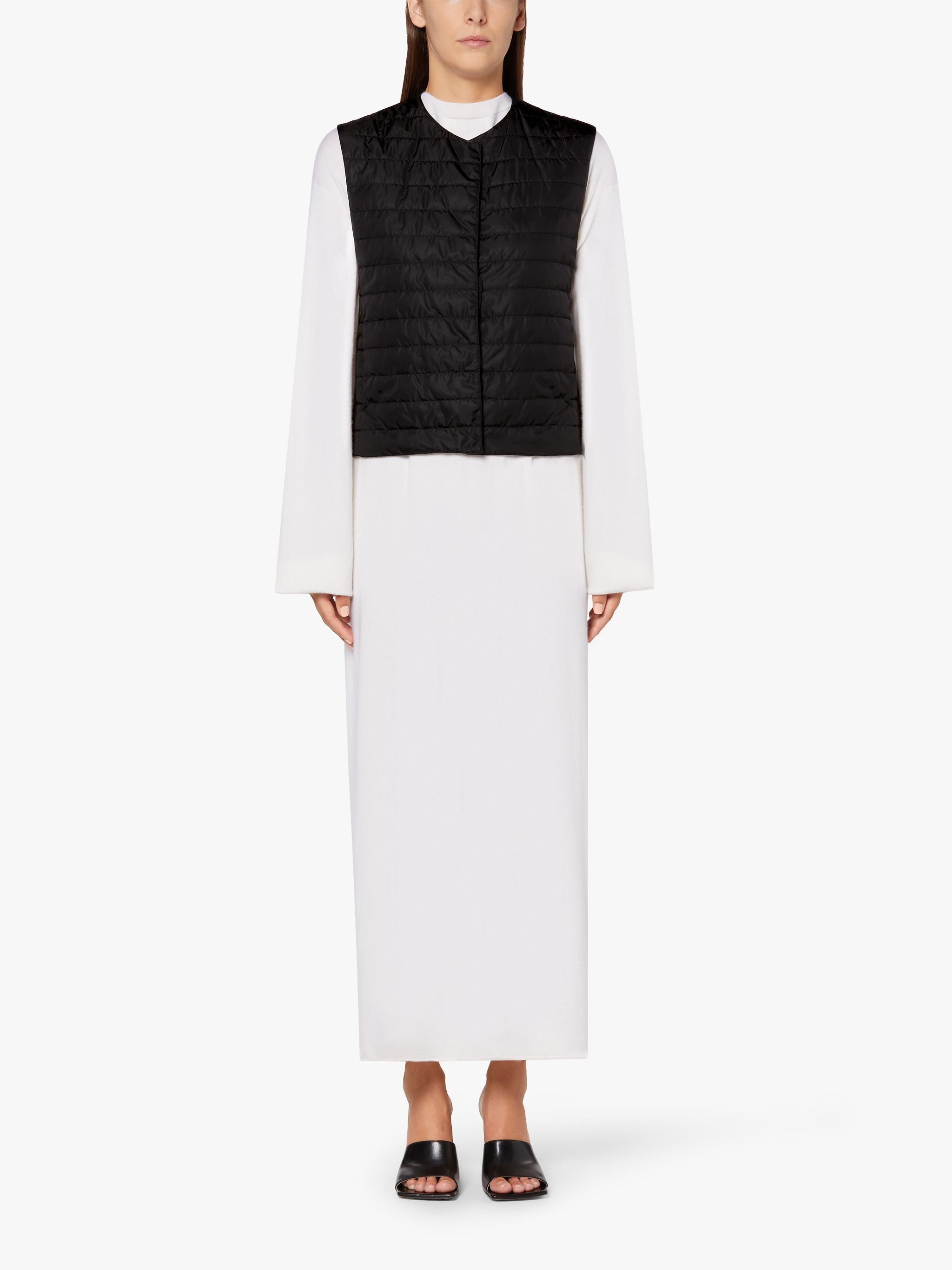 ISABEL BLACK NYLON LINER VEST | LQV-007 - 3