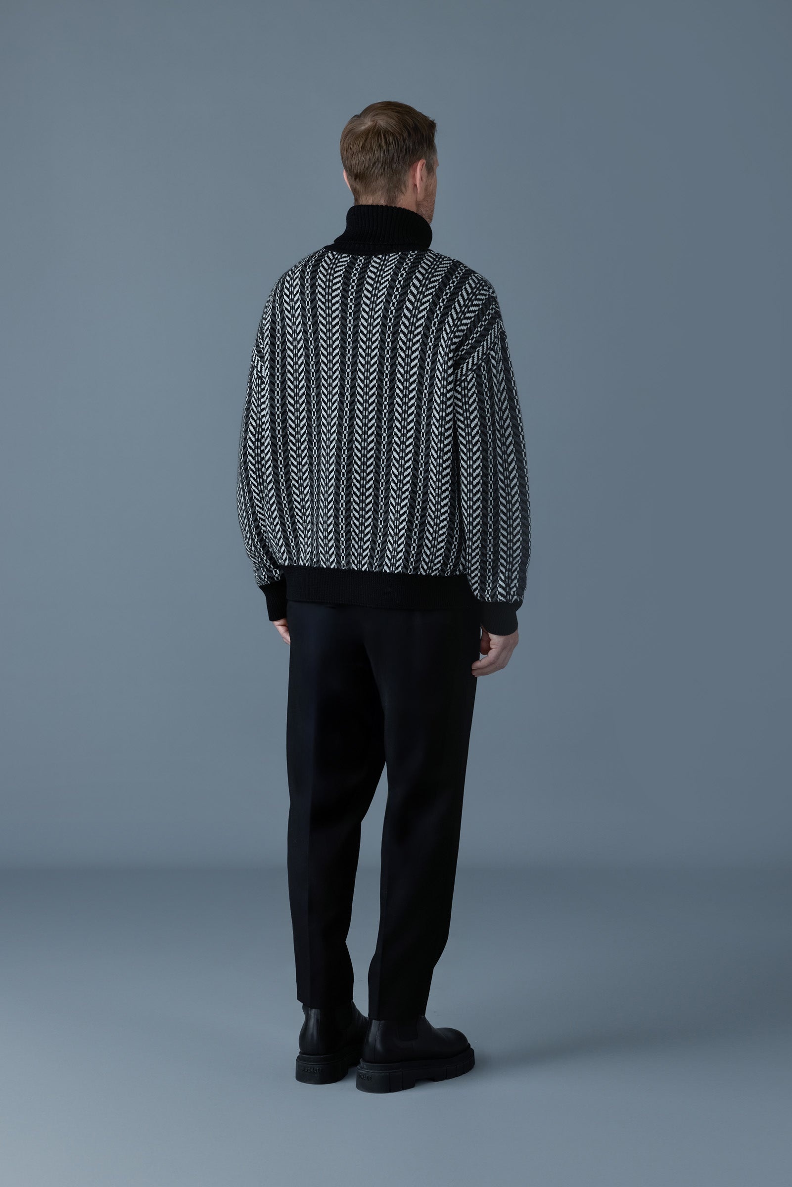 ASTOR-CK Jacquard chain-knit wool sweater - 4