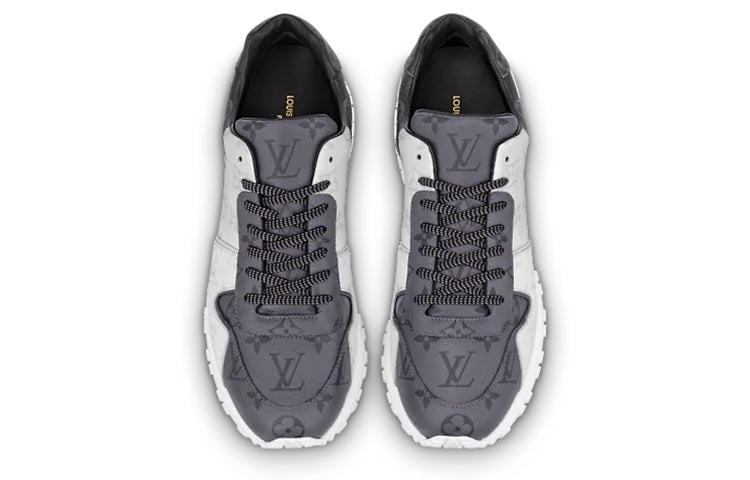 LOUIS VUITTON Run Away Sneakers 'White Monogram Ice and Dark Gray Monogram' 1A8UZJ - 3