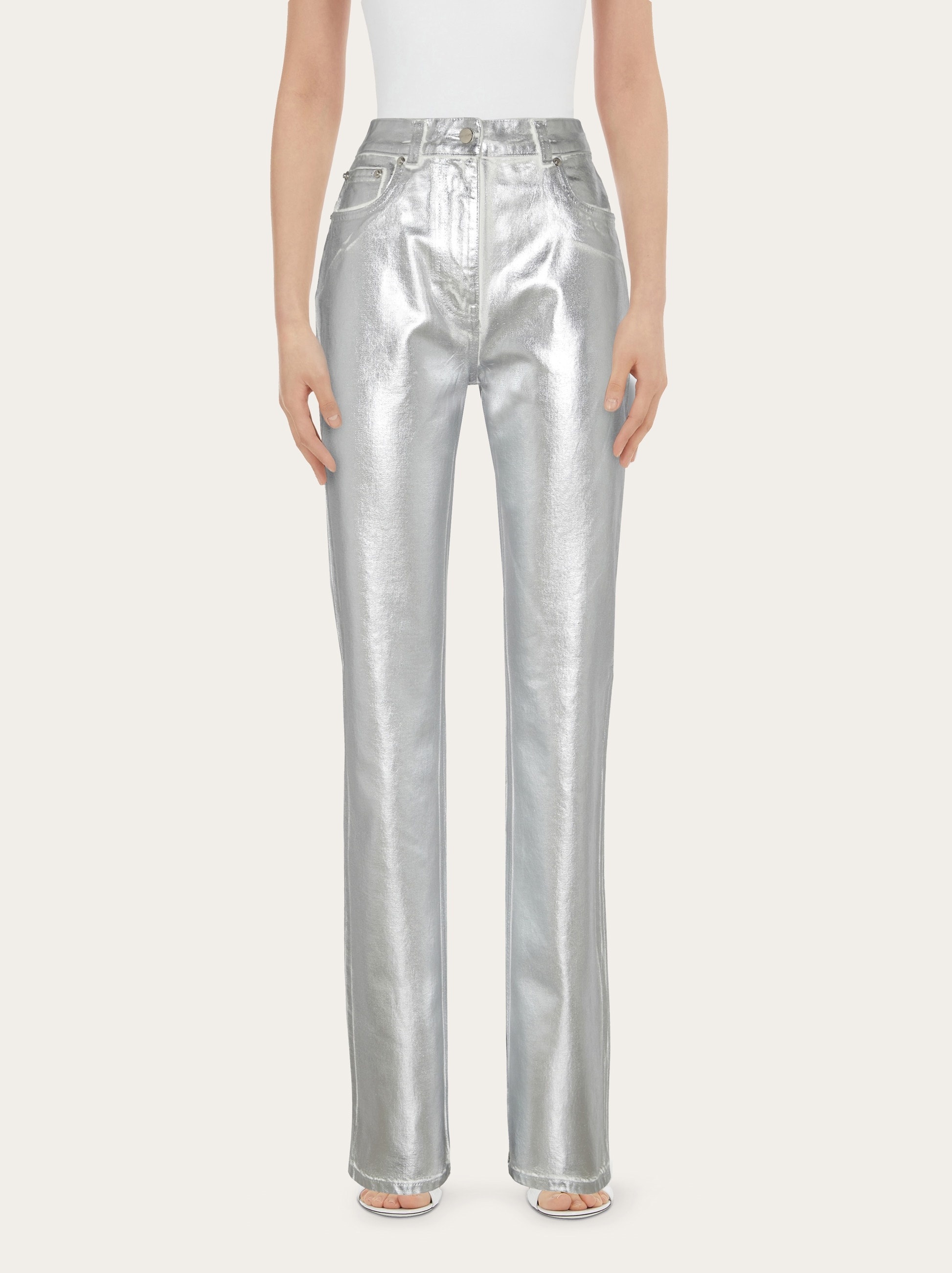 Laminated 5 pocket trouser - 2