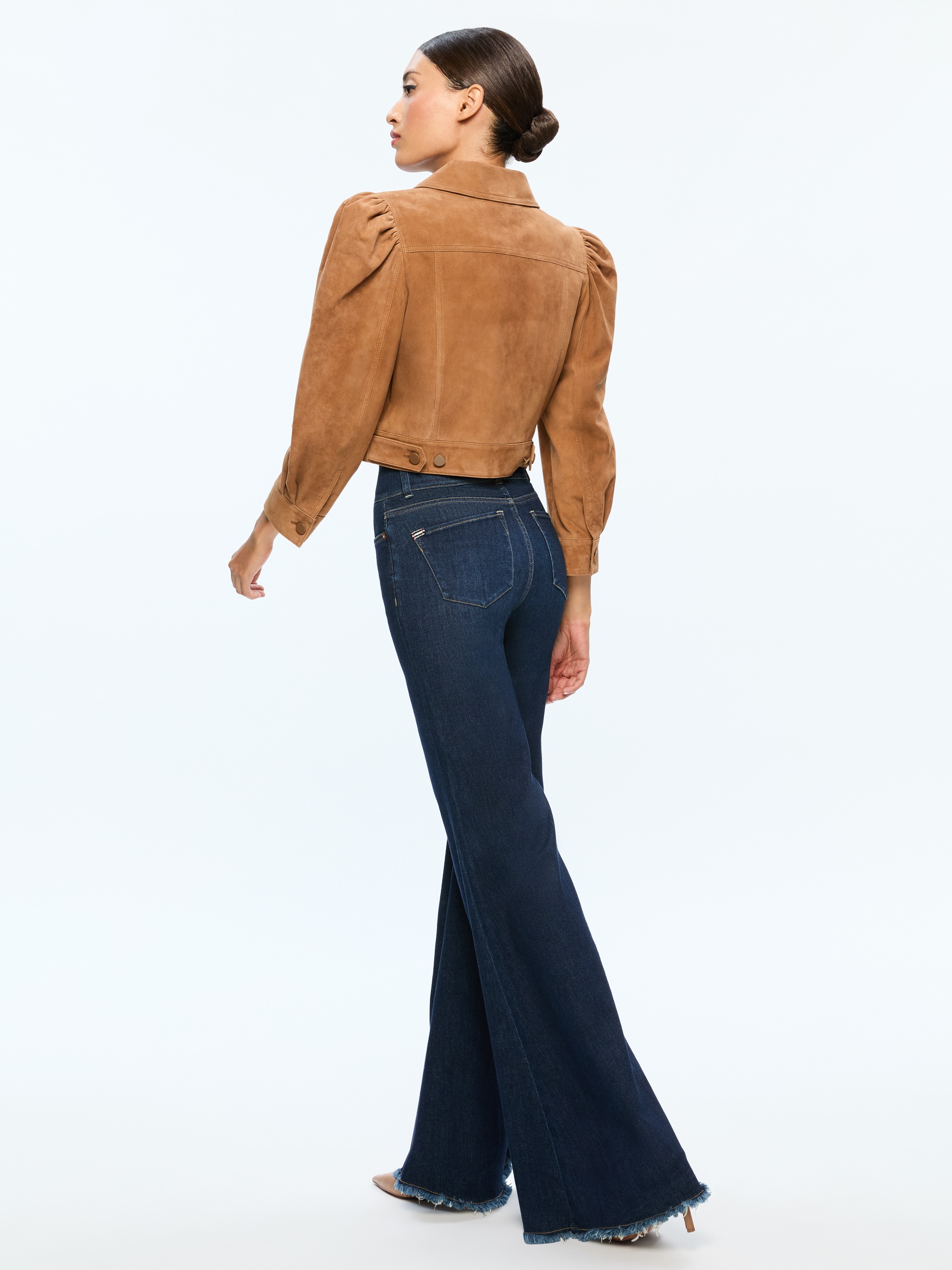LANA SUEDE PUFFED SLEEVE JACKET - 4