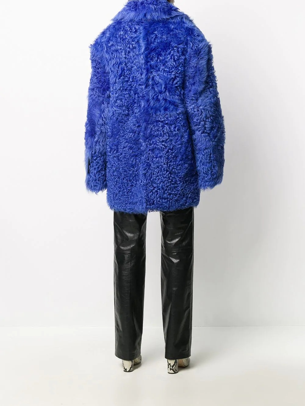 shearling textured coat - 4