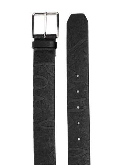 Paul Smith logo-embossed leather belt outlook