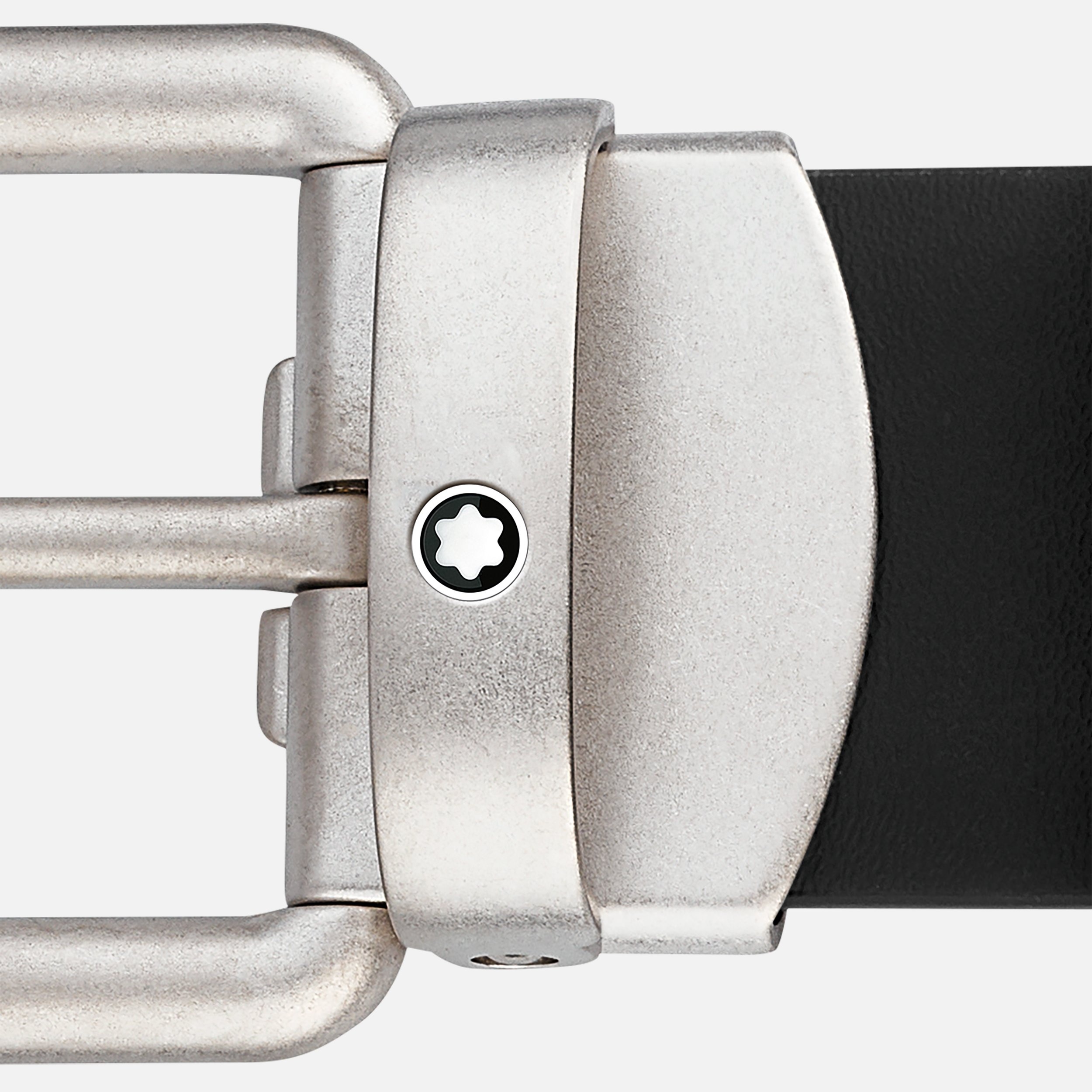 Black 30 mm leather belt - 3