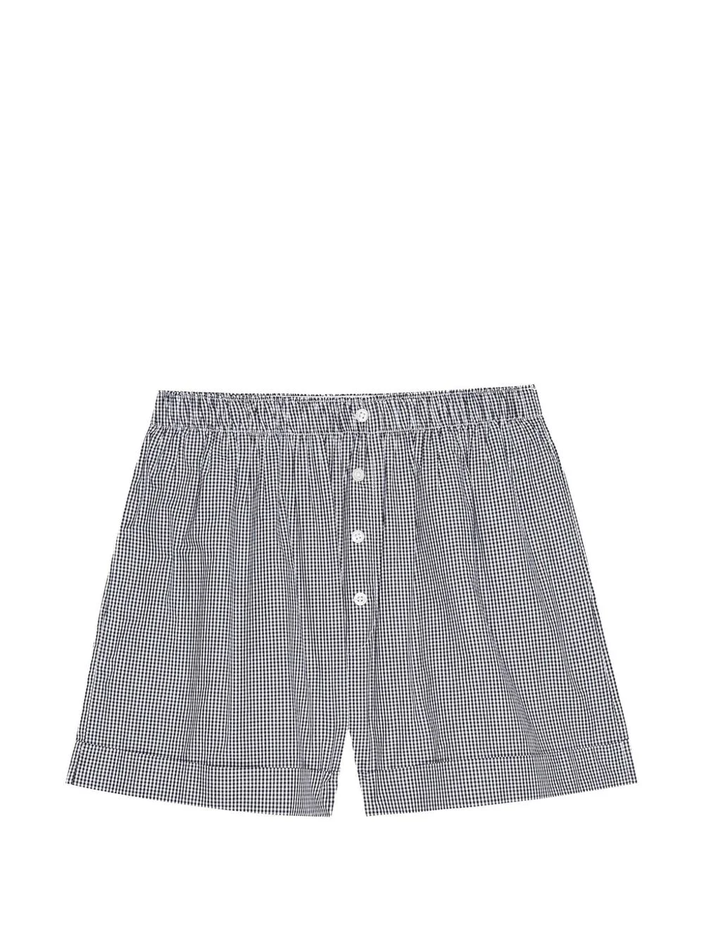 button gingham shorts - 1