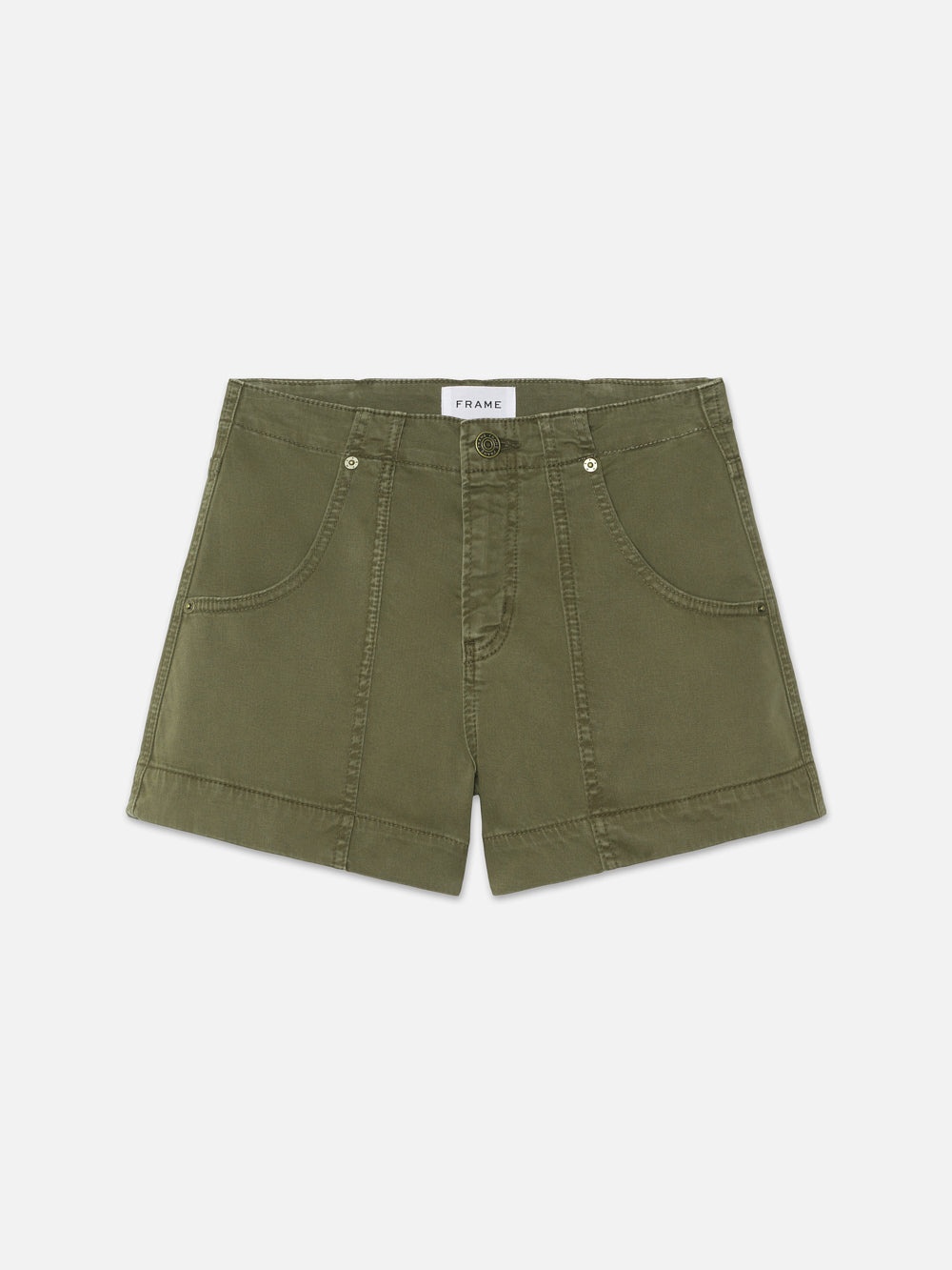 Clean Utility Short in Washed Winter Moss - 1