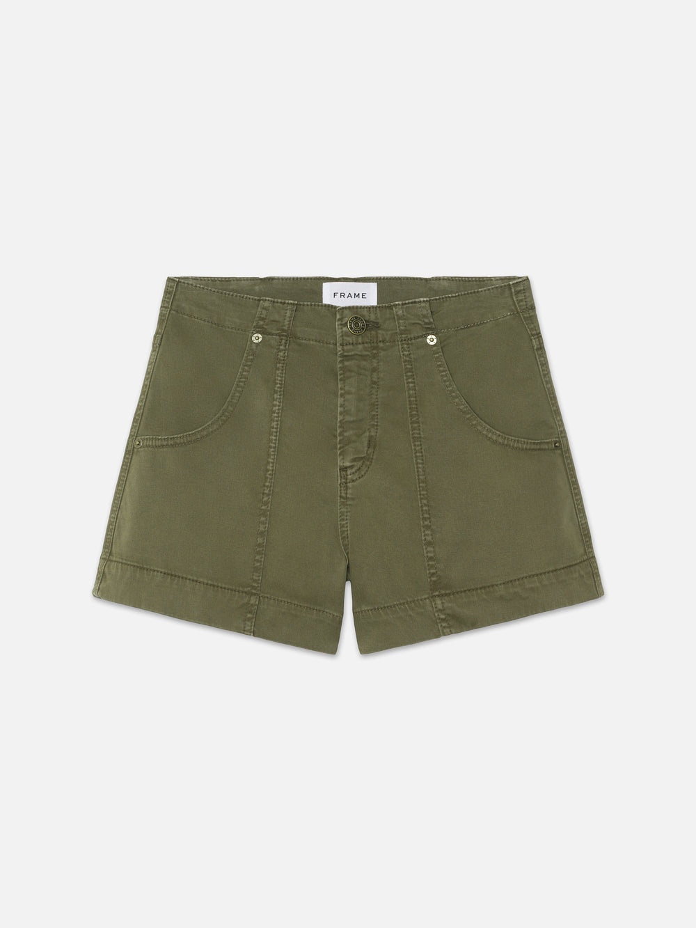 Clean Utility Short in Washed Winter Moss - 1
