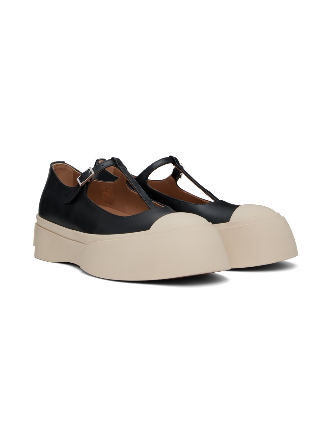 Black Pablo Mary Jane Ballerina Flats - 4