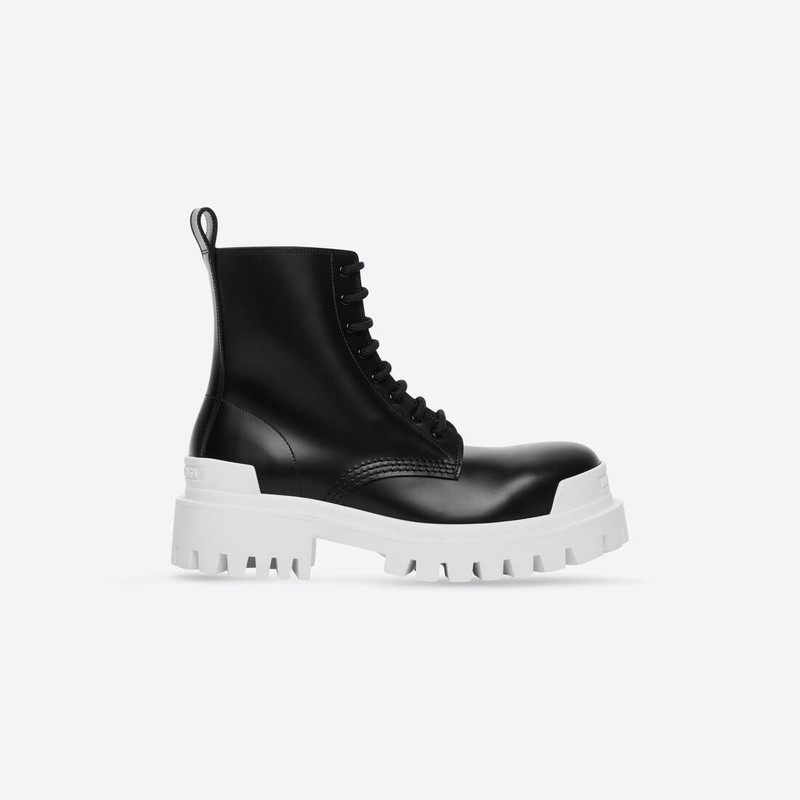 Men's Strike Lace-up Boot in Black/white 1