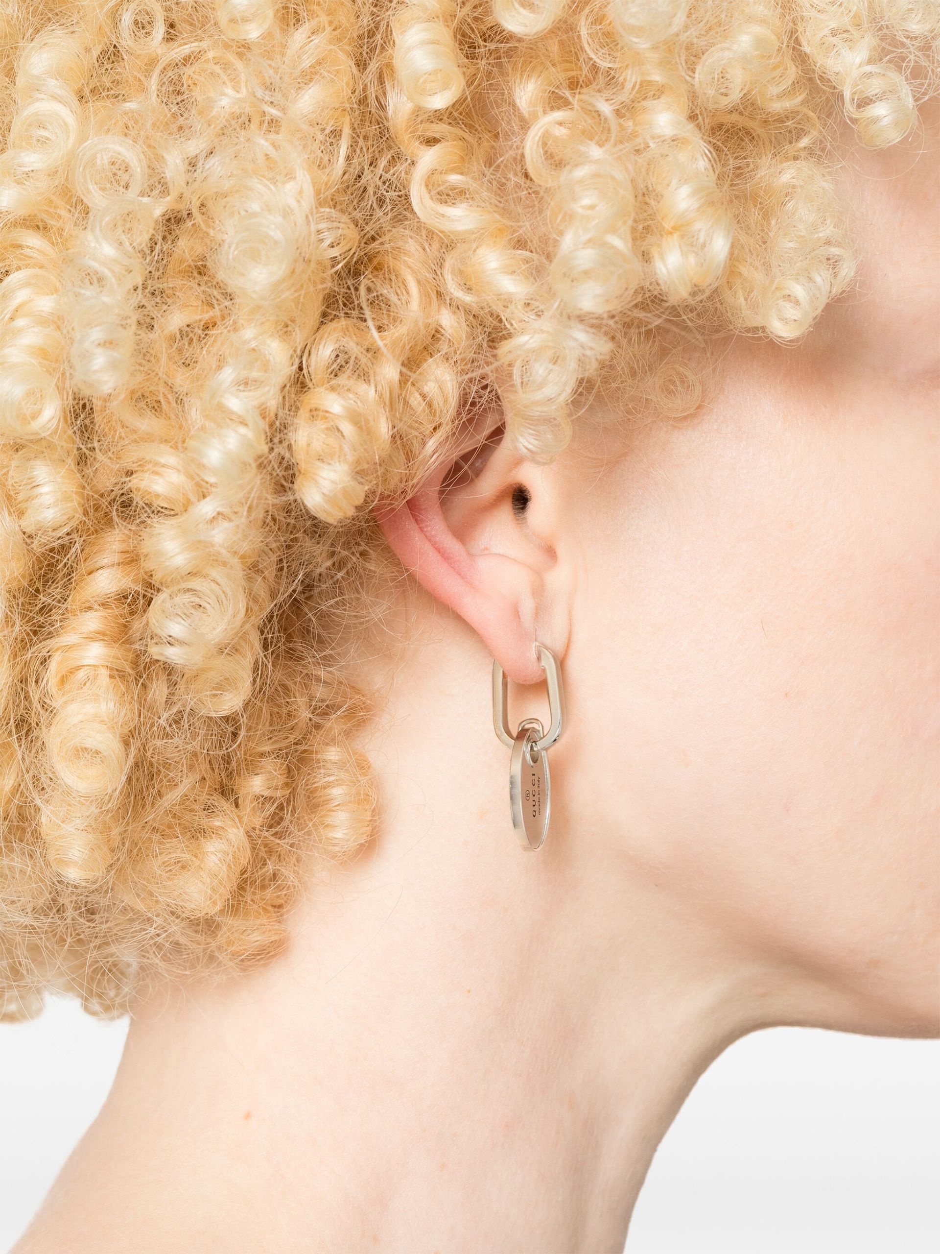 Sterling Silver Logo-Engraved Earrings - 2