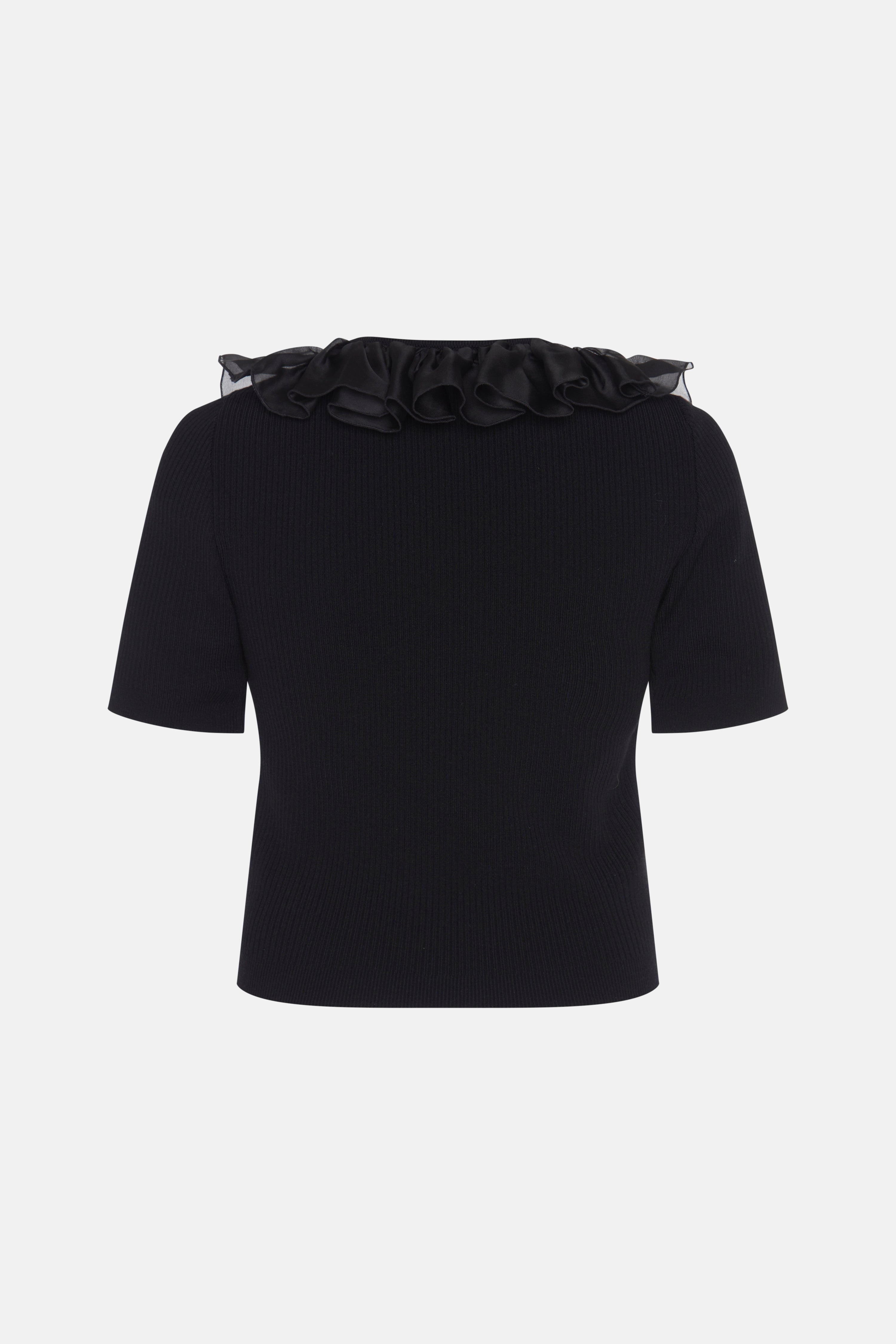 MERINO TOP WITH ORGANZA - 2