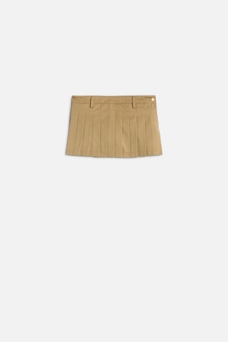 PLEATED MINI SKIRT in Comfort Twill 1