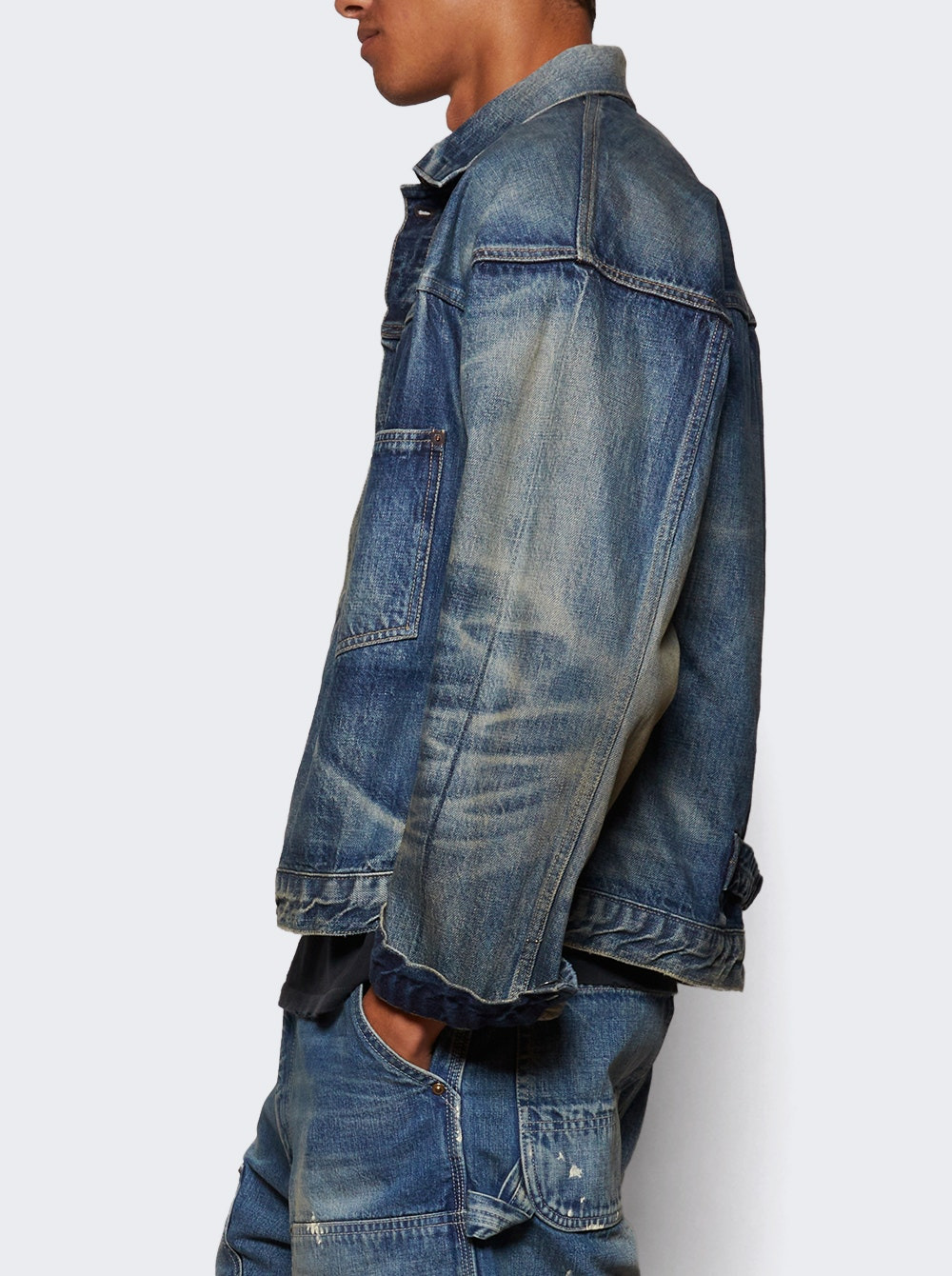 X Berberjin Damage Jacket Blue - 3
