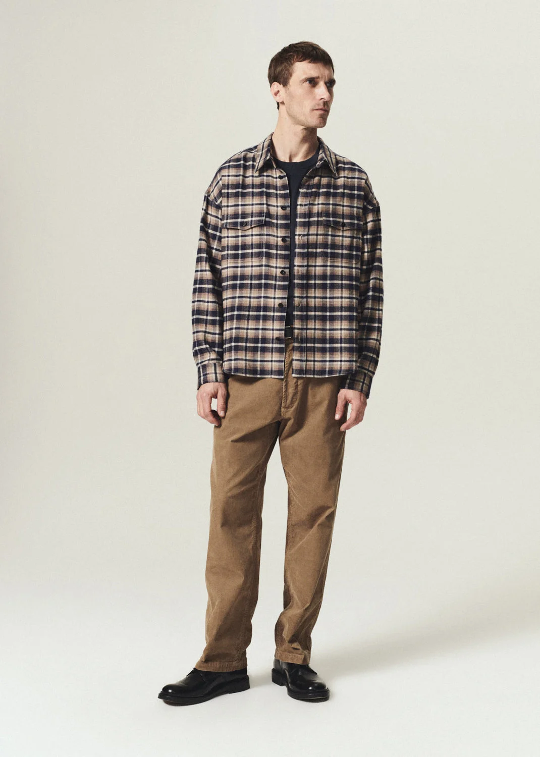Belgian Corduroy Chino In Camel - 1