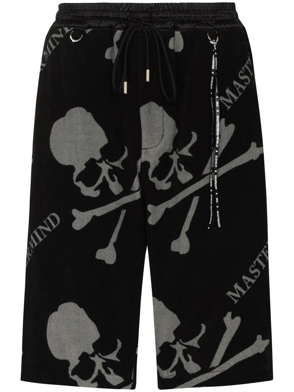 skull-print track shorts - 1